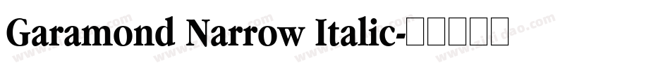 Garamond Narrow Italic字体转换